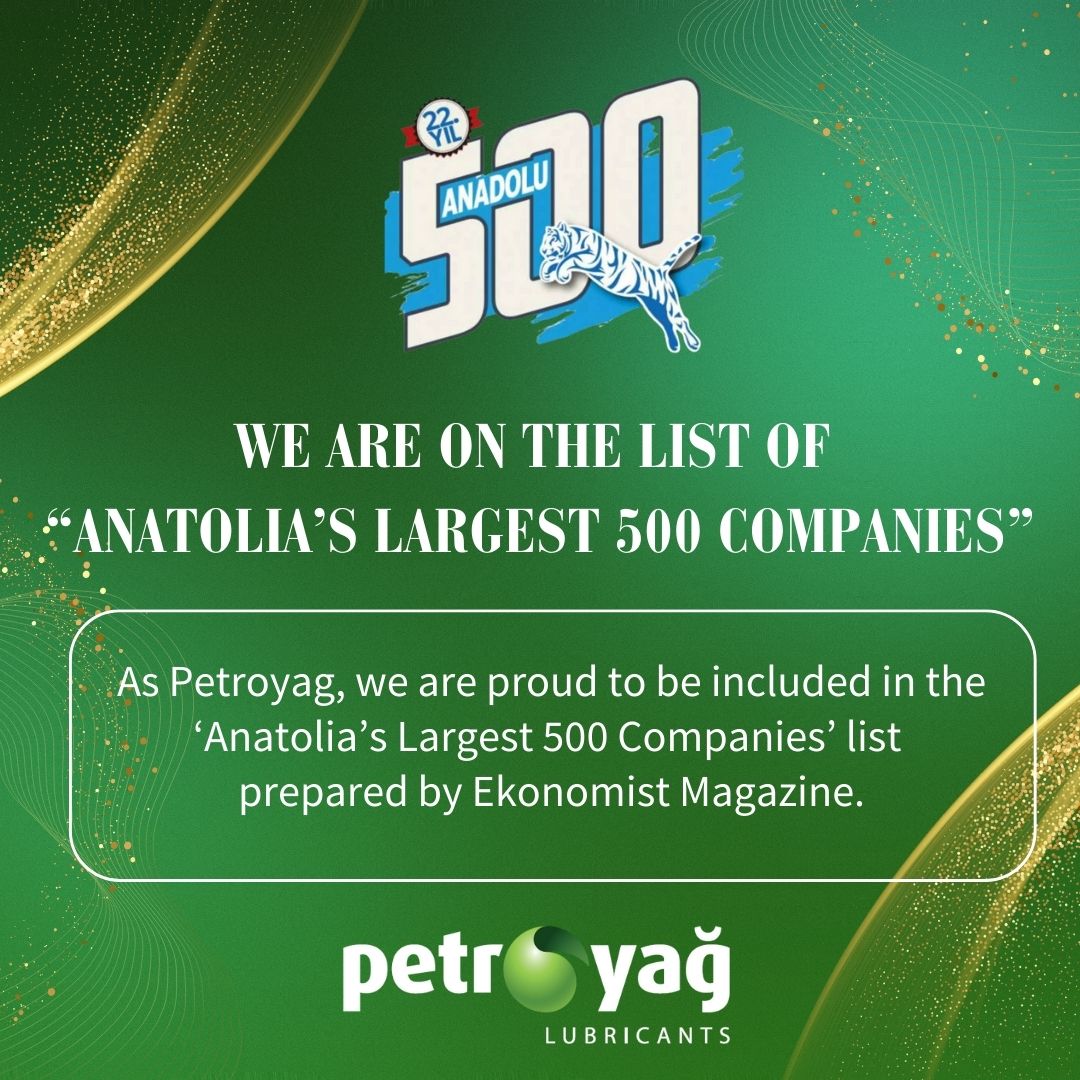 We are on the list of "Anatolia's Largest 500 Companies"